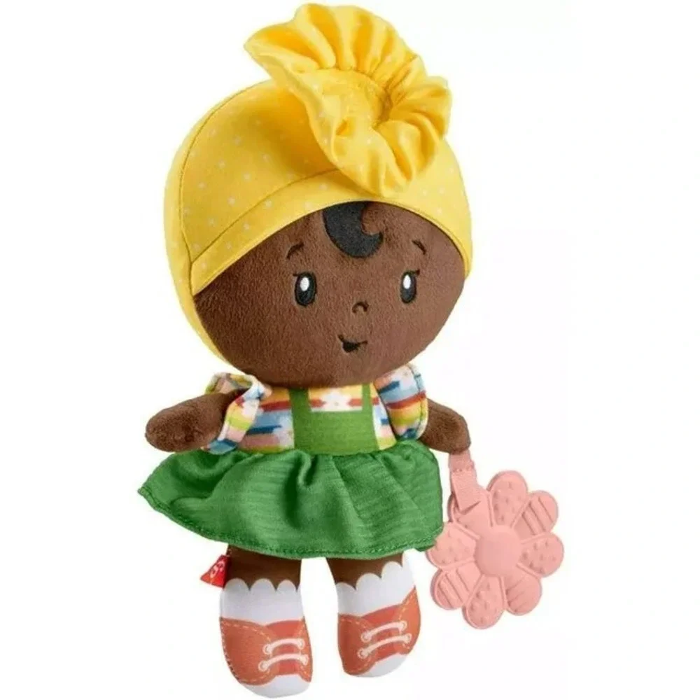 Fisher-Price Cuddle & Chime 1st Babydoll Dark Complexion w/ Teether for 6mo+ NEW